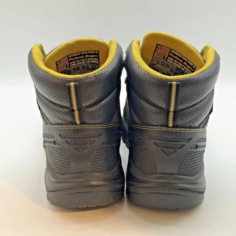 Keen Logandale Utility Waterproof Steel Toe Work Boot Men's 11D Black Lace Up